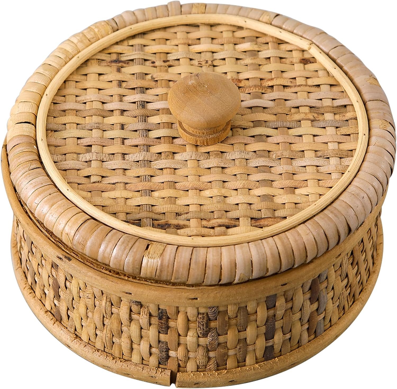 Decorative Woven Storage Basket for Jewelry, Accessories and Farmhouse Home Décor